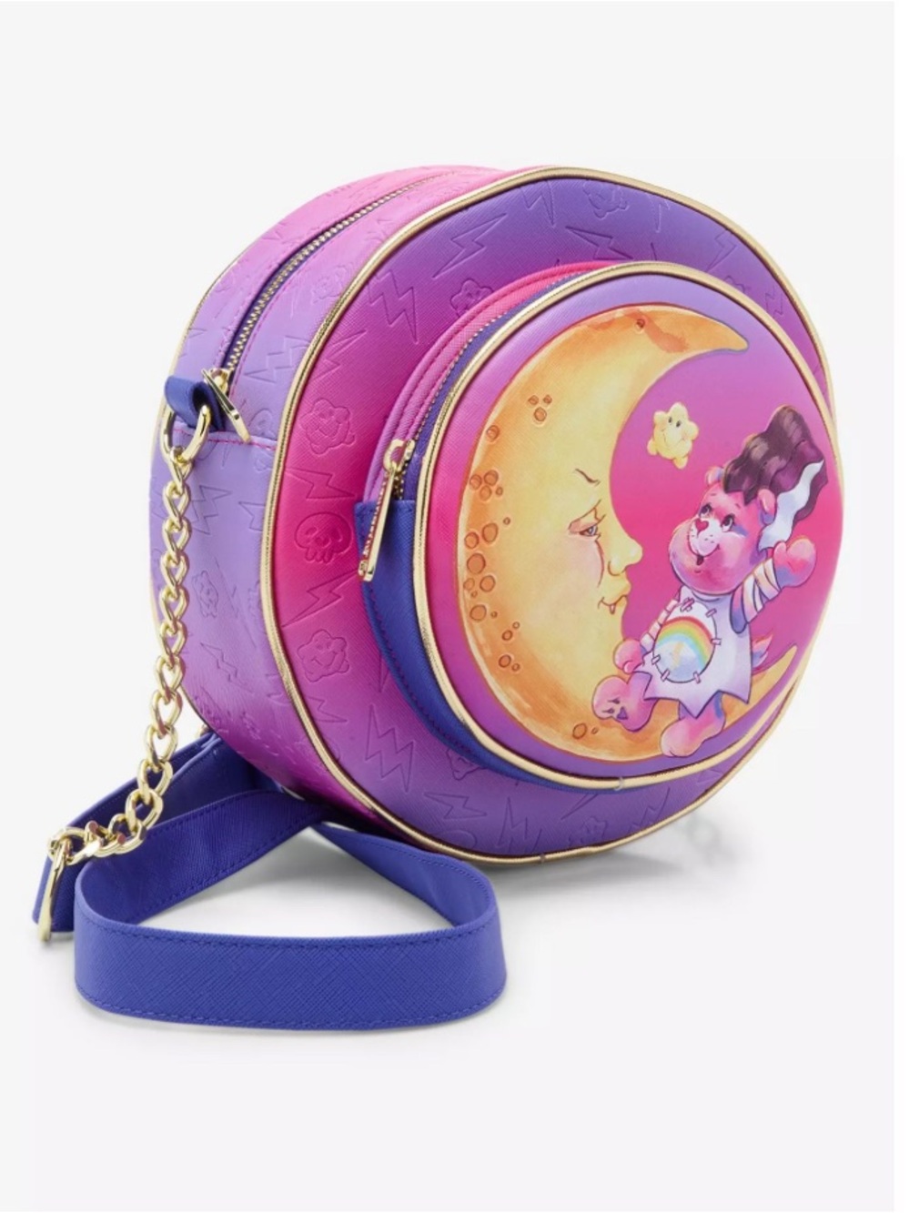 NWOT Loungefly Pink & Purple Moon Character Round Crossbody
